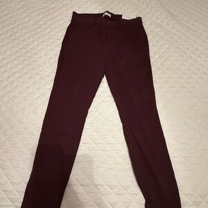 Burgundy Slim Fit Pants